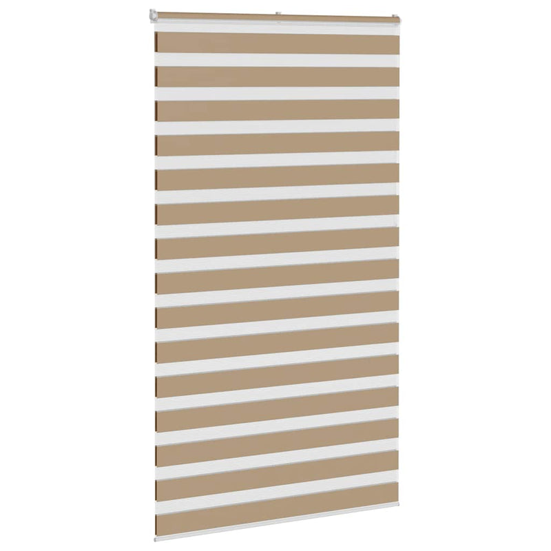 Afbeelding laden in galerijviewer, Vidaxl zebra blind 120x230 cm stofbreedte 115,9 cm polyester zandbruin
