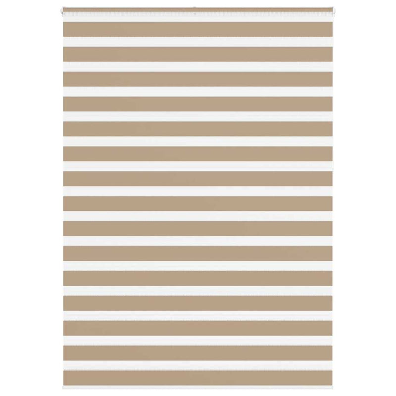 Afbeelding laden in galerijviewer, Vidaxl zebra blind 155x230 cm stofbreedte 150,9 cm polyester zandbruin
