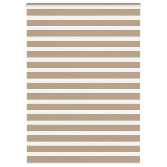 Vidaxl zebra blind 155x230 cm stofbreedte 150,9 cm polyester zandbruin