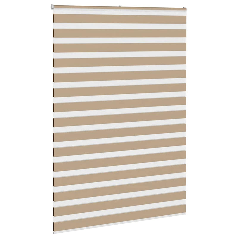 Afbeelding laden in galerijviewer, Vidaxl zebra blind 155x230 cm stofbreedte 150,9 cm polyester zandbruin
