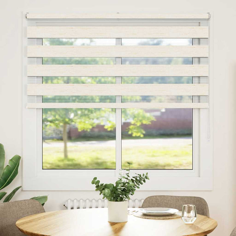 Afbeelding laden in galerijviewer, Vidaxl zebra blind 145x150cm stofbreedte 140,9cm polyester marmerbeige
