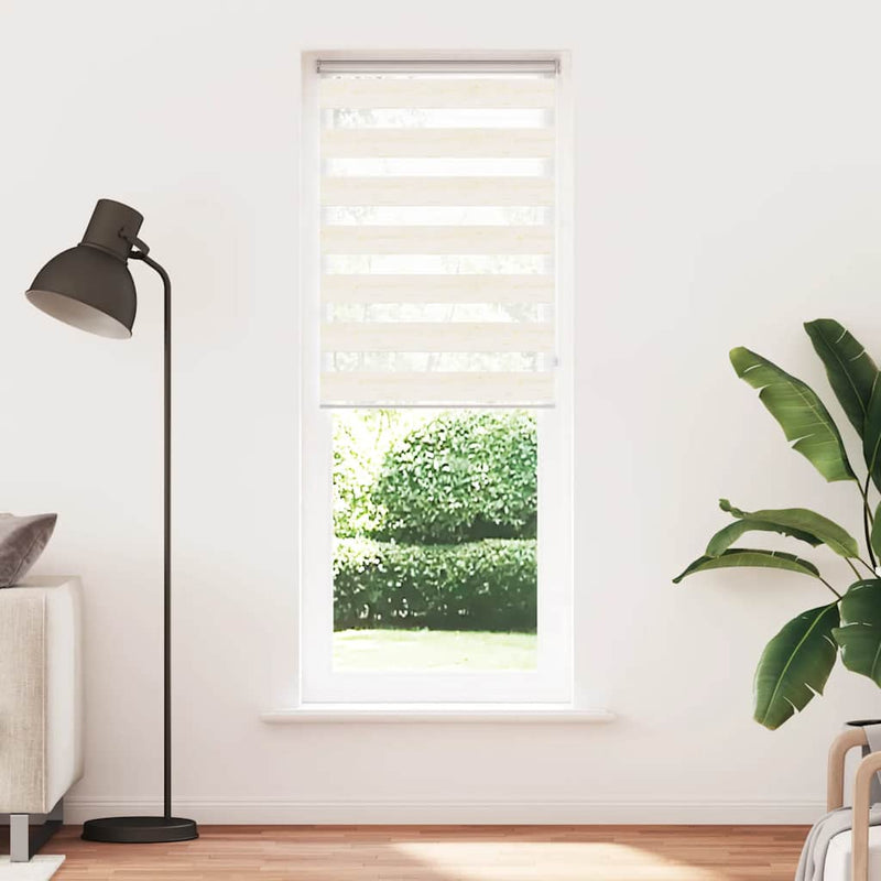 Afbeelding laden in galerijviewer, Vidaxl zebra rolgordijn 80x200 cm stofbreedte 75,9 cm marmerbeige
