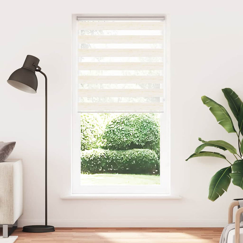 Afbeelding laden in galerijviewer, Vidaxl zebra rolgordijn 95x230 cm stofbreedte 90,9 cm marmerbeige
