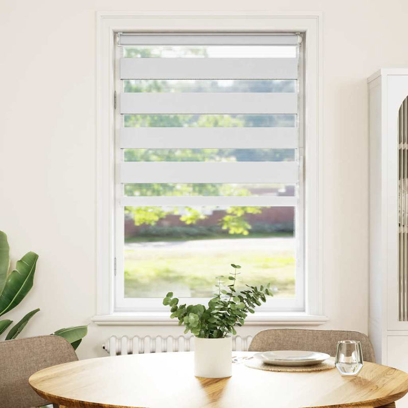 Afbeelding laden in galerijviewer, Vidaxl zebra blind 75x100 cm stofbreedte 70,9 cm polyester wit
