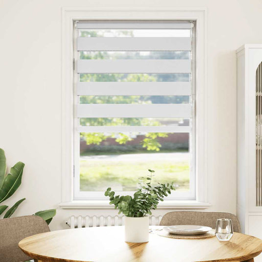 Vidaxl zebra blind 80x100 cm stofbreedte 75,9 cm polyester wit