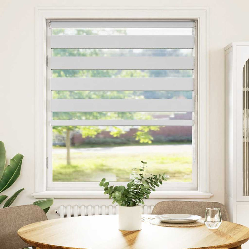 Afbeelding laden in galerijviewer, Vidaxl zebra blind 105x100 cm stofbreedte 100,9 cm polyester wit
