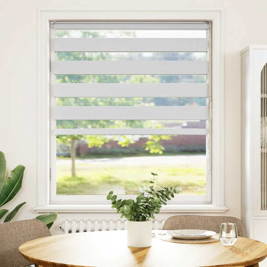 Vidaxl zebra blind 110x100 cm stofbreedte 105,9 cm polyester wit