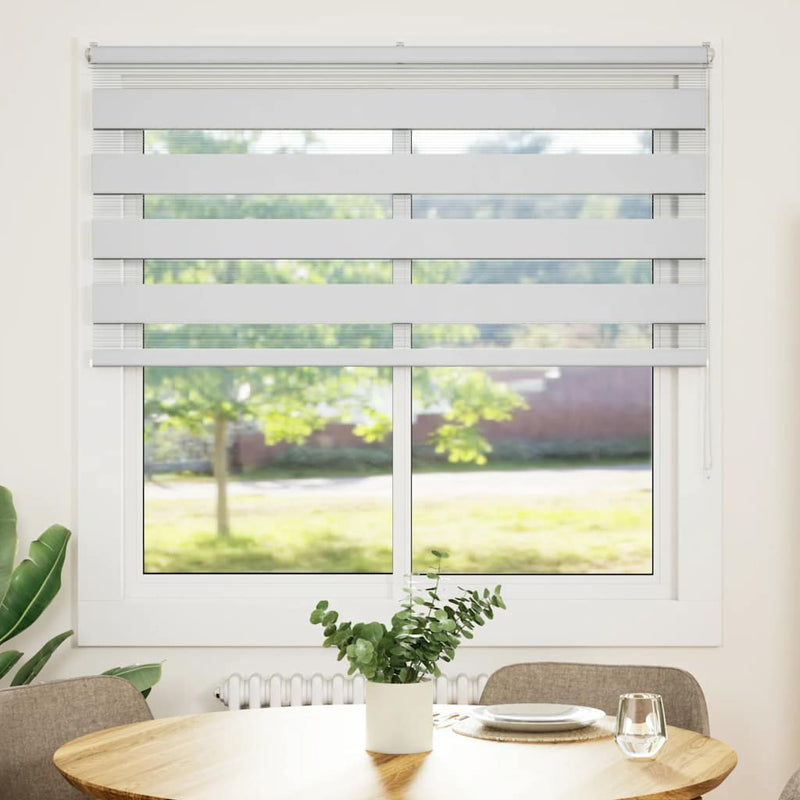 Afbeelding laden in galerijviewer, Vidaxl zebra blind 140x100 cm stofbreedte 135,9 cm polyester wit
