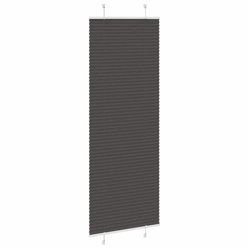 Afbeelding laden in galerijviewer, Vidaxl plissé rolgordijn 70x200 cm stofbreedte 69,4 cm polyester zwart
