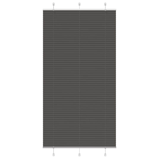 Vidaxl plissé rolgordijn 110x200cm stofbreedte 109,4cm polyester zwart
