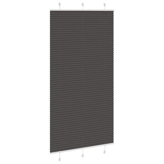 Vidaxl plissé rolgordijn 110x200cm stofbreedte 109,4cm polyester zwart