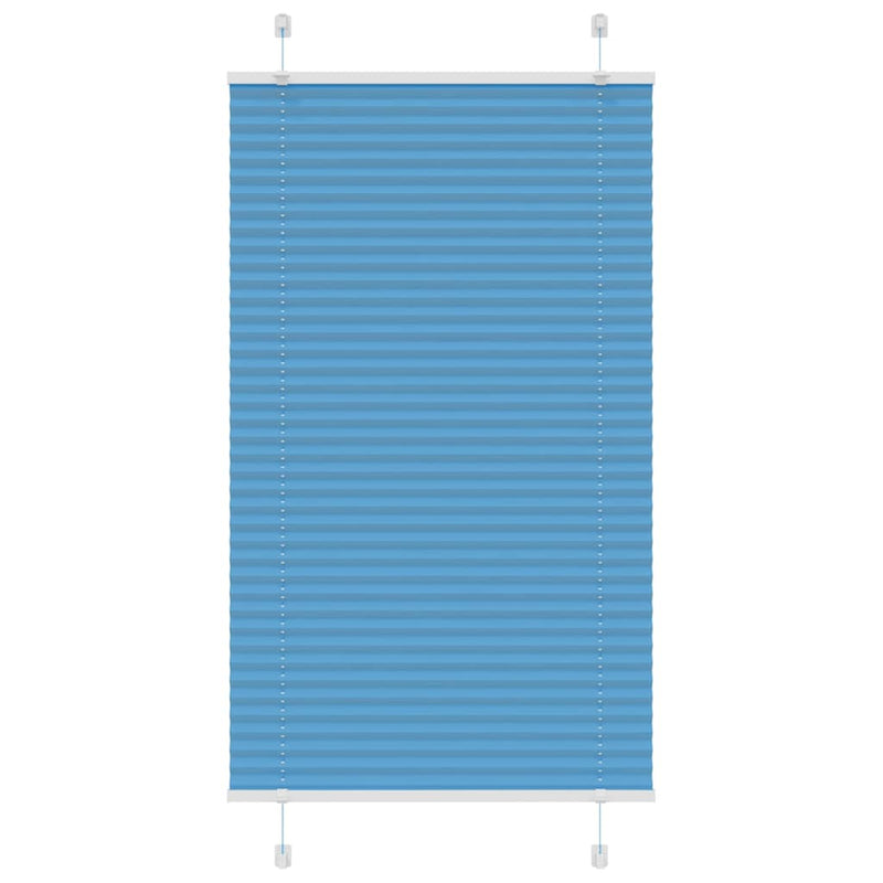 Afbeelding laden in galerijviewer, Vidaxl plissé rolgordijn 70x100 cm stofbreedte 69,4 cm polyester blauw
