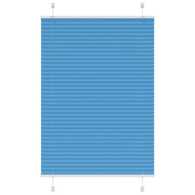 Afbeelding laden in galerijviewer, Vidaxl plissé rolgordijn 100x100 cm stofbreedte 99,4cm polyester blauw
