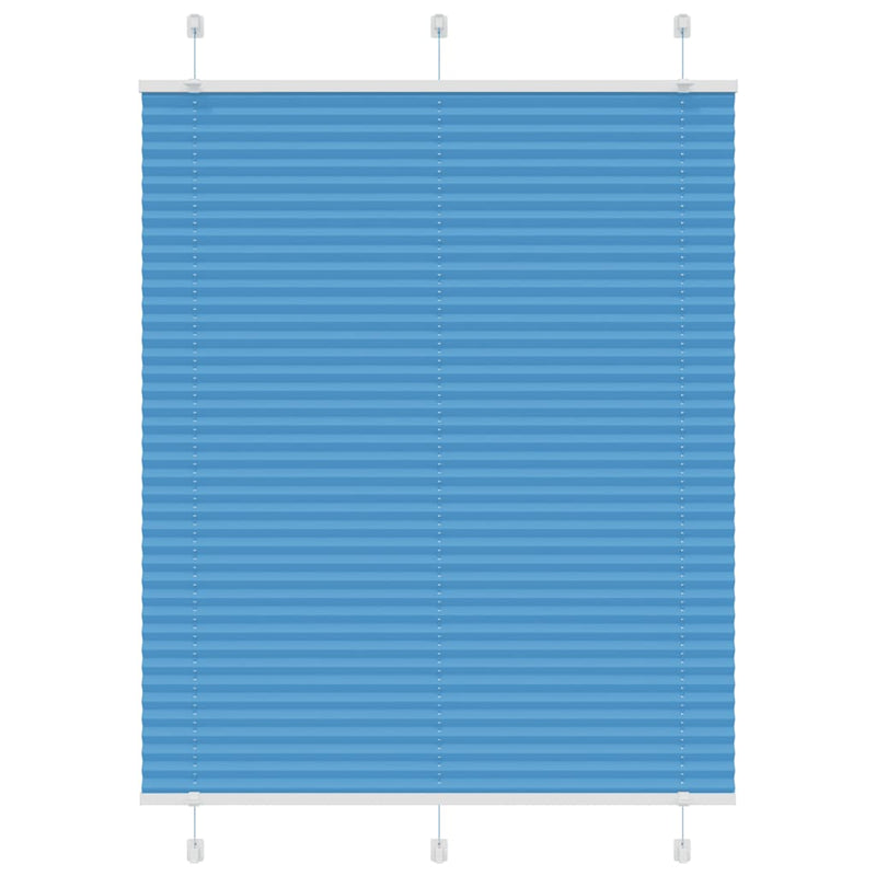 Afbeelding laden in galerijviewer, Vidaxl plissé rolgordijn 105x100cm stofbreedte 104,4cm polyester blauw

