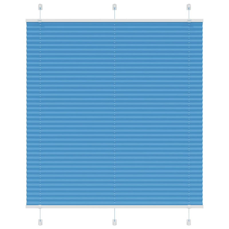 Afbeelding laden in galerijviewer, Vidaxl plissé rolgordijn 120x100cm stofbreedte 119,4cm polyester blauw
