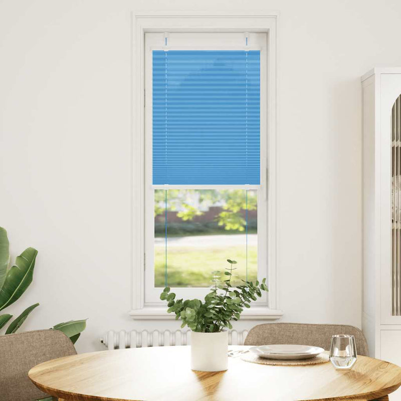 Afbeelding laden in galerijviewer, Vidaxl plissé rolgordijn 40x150 cm stofbreedte 39,4 cm polyester blauw
