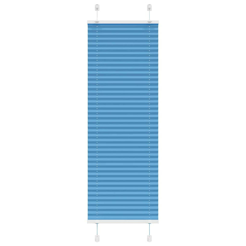 Afbeelding laden in galerijviewer, Vidaxl plissé rolgordijn 45x150 cm stofbreedte 44,4 cm polyester blauw

