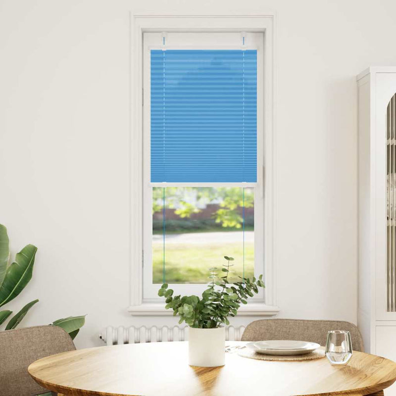 Afbeelding laden in galerijviewer, Vidaxl plissé rolgordijn 45x150 cm stofbreedte 44,4 cm polyester blauw
