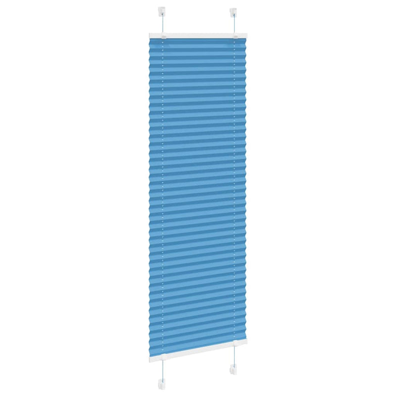 Afbeelding laden in galerijviewer, Vidaxl plissé rolgordijn 45x150 cm stofbreedte 44,4 cm polyester blauw
