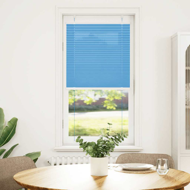 Afbeelding laden in galerijviewer, Vidaxl plissé rolgordijn 60x150 cm stofbreedte 59,4 cm polyester blauw

