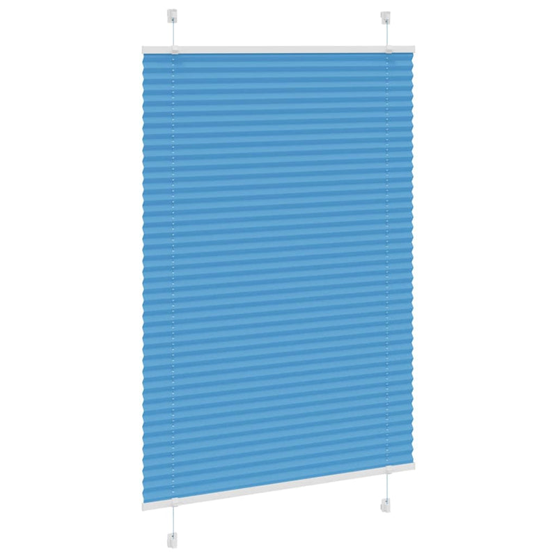 Afbeelding laden in galerijviewer, Vidaxl plissé rolgordijn 85x150 cm stofbreedte 84,4 cm polyester blauw
