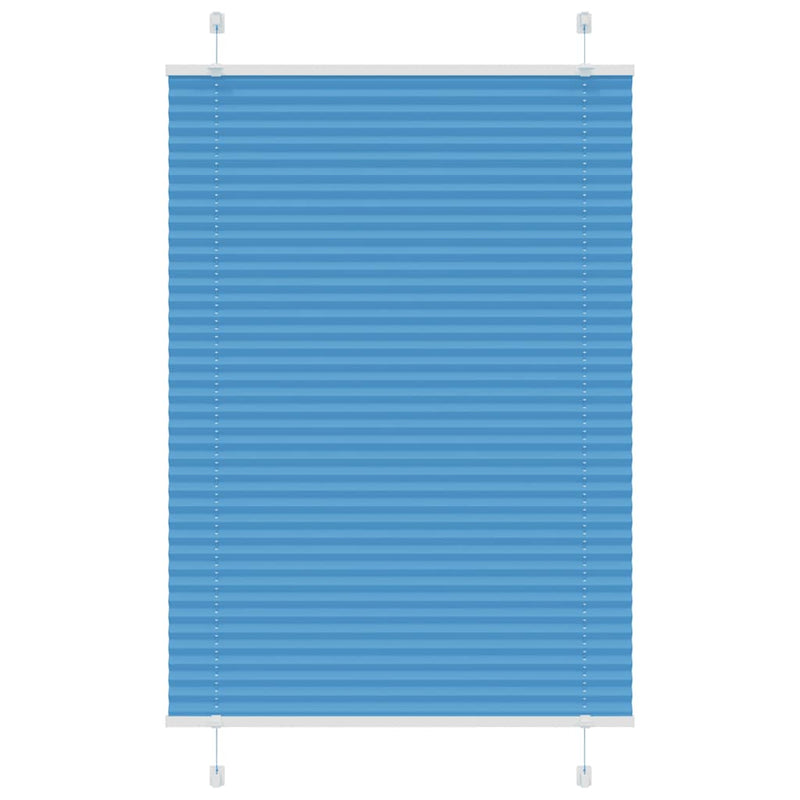 Afbeelding laden in galerijviewer, Vidaxl plissé rolgordijn 95x150 cm stofbreedte 94,4 cm polyester blauw
