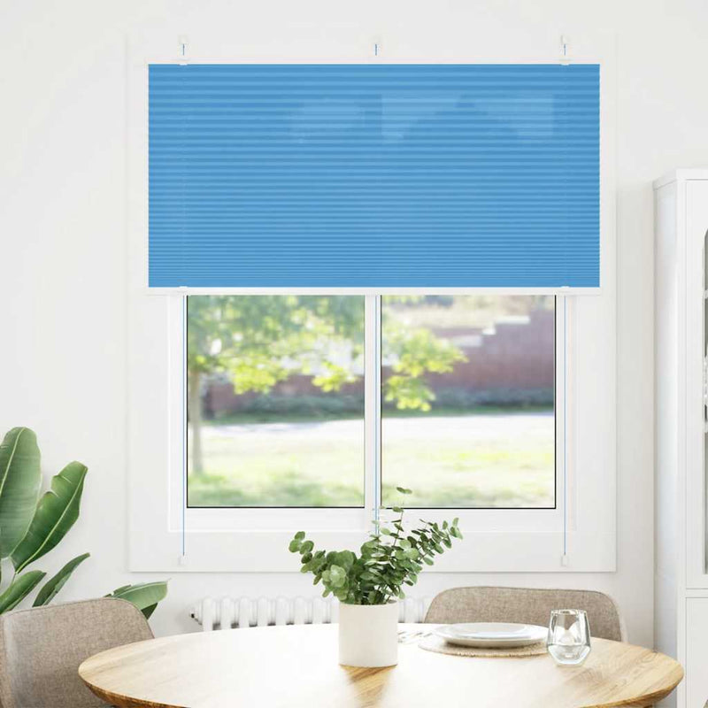 Afbeelding laden in galerijviewer, Vidaxl plissé rolgordijn 115x150cm stofbreedte 114,4cm polyester blauw
