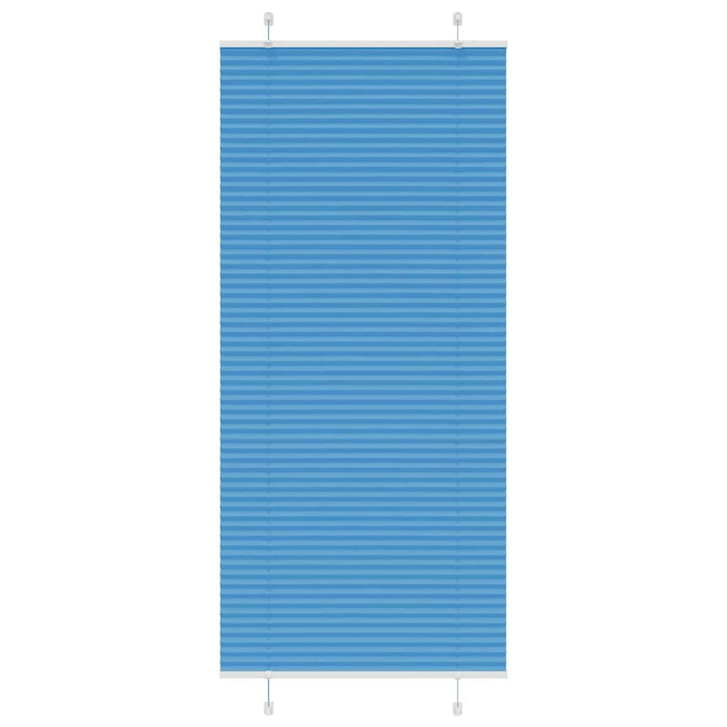Afbeelding laden in galerijviewer, Vidaxl plissé rolgordijn 85x200 cm stofbreedte 84,4 cm polyester blauw
