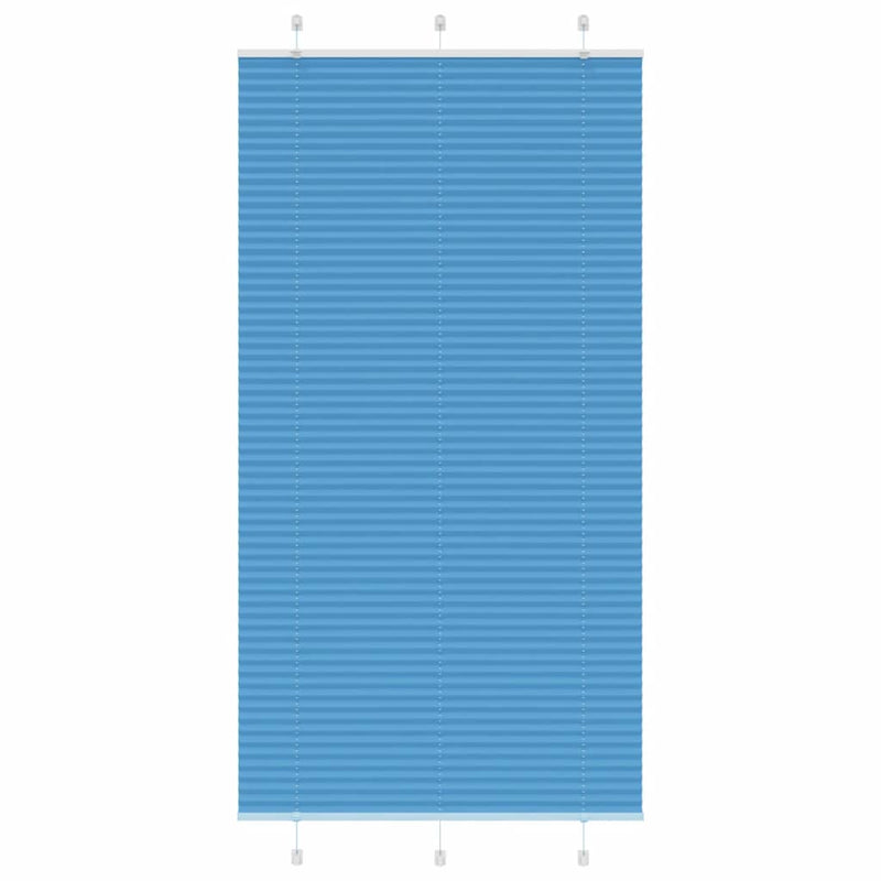Afbeelding laden in galerijviewer, Vidaxl plissé rolgordijn 105x200cm stofbreedte 104,4cm polyester blauw
