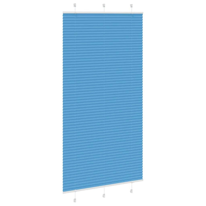 Afbeelding laden in galerijviewer, Vidaxl plissé rolgordijn 105x200cm stofbreedte 104,4cm polyester blauw
