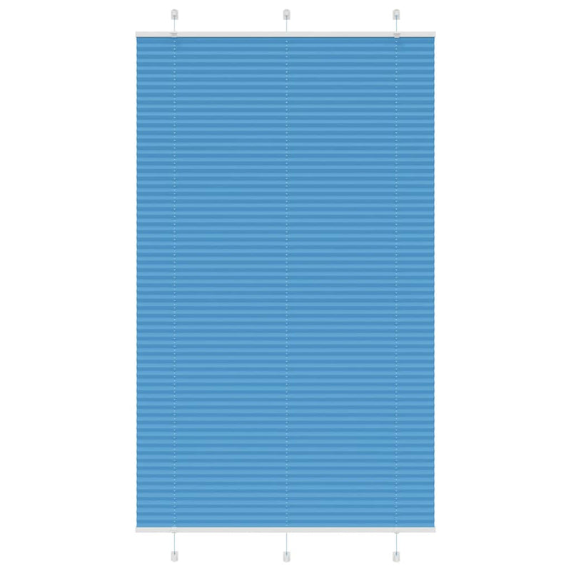 Afbeelding laden in galerijviewer, Vidaxl plissé rolgordijn 115x200cm stofbreedte 114,4cm polyester blauw
