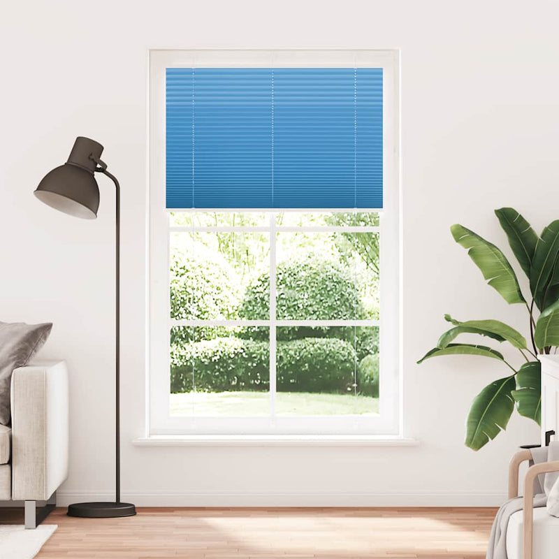 Afbeelding laden in galerijviewer, Vidaxl plissé rolgordijn 115x200cm stofbreedte 114,4cm polyester blauw
