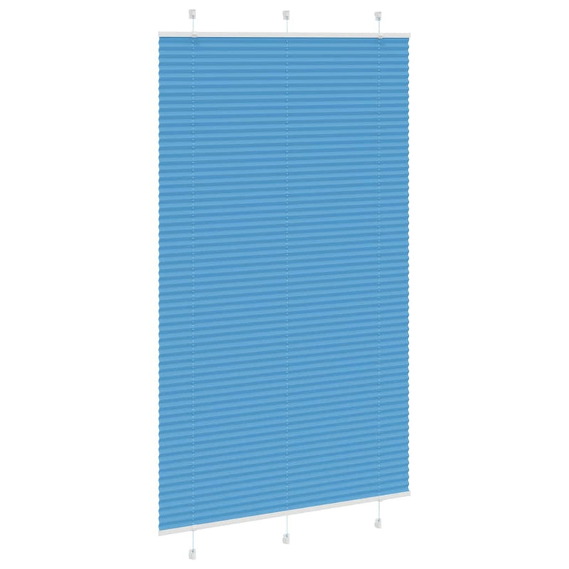 Afbeelding laden in galerijviewer, Vidaxl plissé rolgordijn 115x200cm stofbreedte 114,4cm polyester blauw
