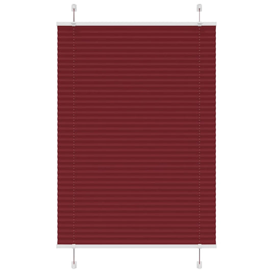 Vidaxl plissé rolgordijn 95x150 cm stofbreedte 94,4 cm bordeauxrood