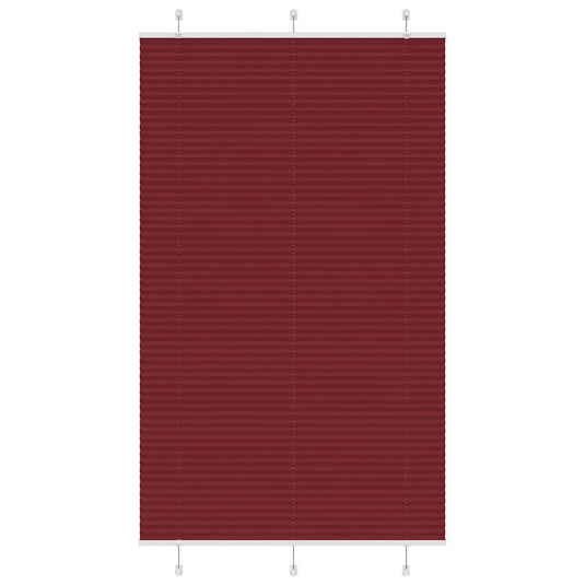 Vidaxl plissé rolgordijn 120x200cm stofbreedte 119,4cm bordeauxrood
