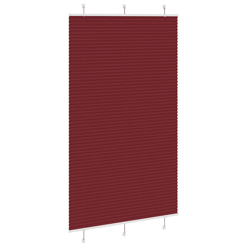 Afbeelding laden in galerijviewer, Vidaxl plissé rolgordijn 120x200cm stofbreedte 119,4cm bordeauxrood
