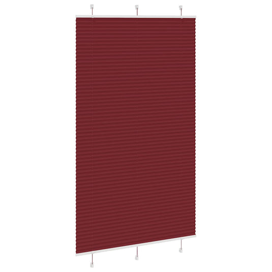 Vidaxl plissé rolgordijn 120x200cm stofbreedte 119,4cm bordeauxrood