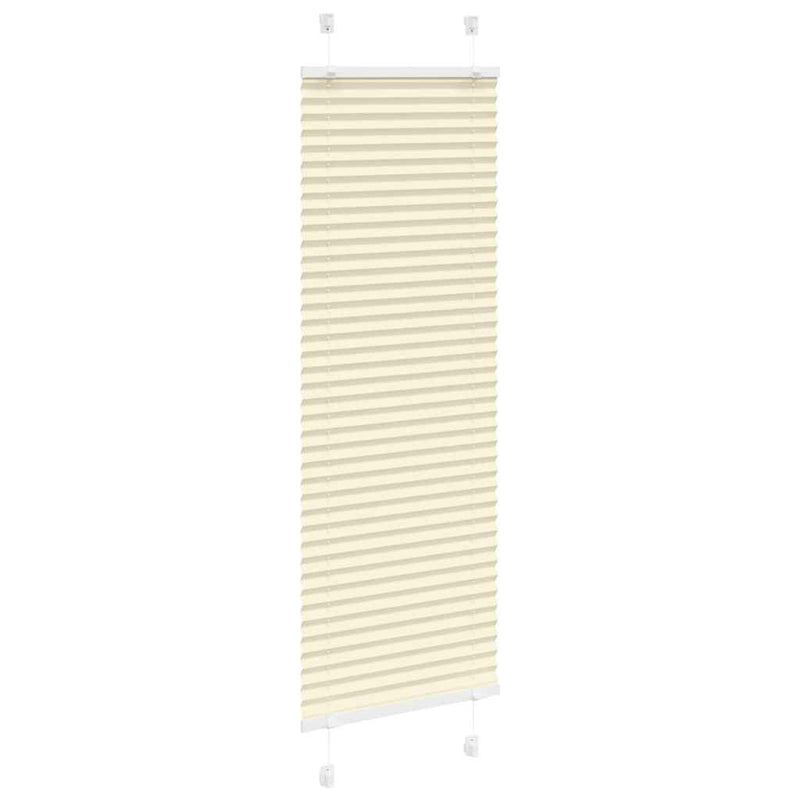 Afbeelding laden in galerijviewer, Vidaxl plissé rolgordijn 50x100 cm stofbreedte 49,4 cm polyester crème
