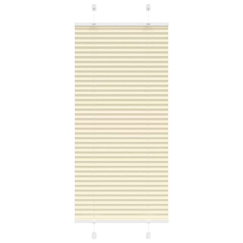 Afbeelding laden in galerijviewer, Vidaxl plissé rolgordijn 60x100 cm stofbreedte 59,4 cm polyester crème
