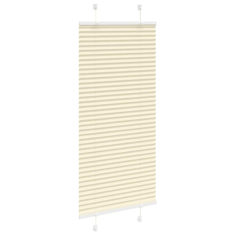 Afbeelding laden in galerijviewer, Vidaxl plissé rolgordijn 60x100 cm stofbreedte 59,4 cm polyester crème
