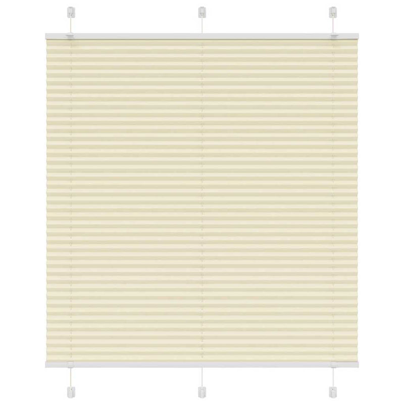 Afbeelding laden in galerijviewer, Vidaxl plissé rolgordijn 120x100cm stofbreedte 119,4cm polyester crème
