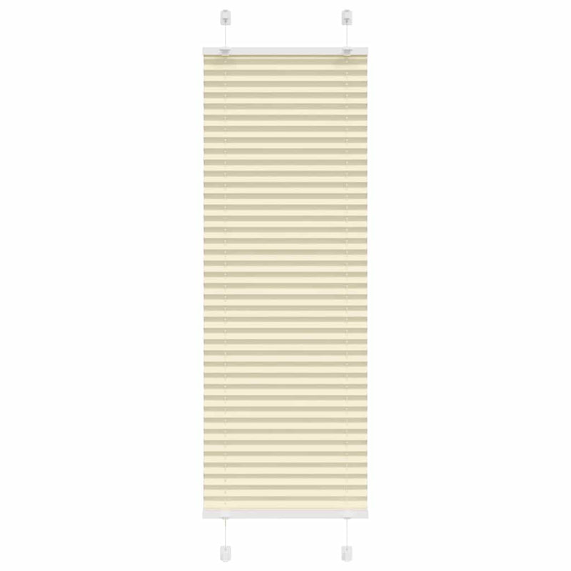Afbeelding laden in galerijviewer, Vidaxl plissé rolgordijn 40x150 cm stofbreedte 39,4 cm polyester crème
