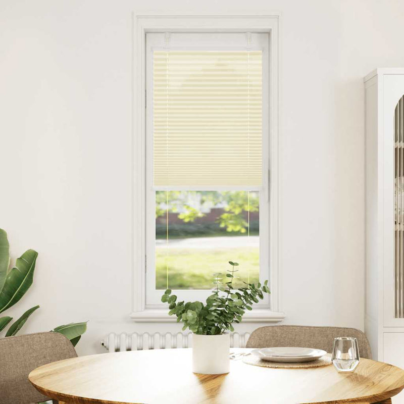 Afbeelding laden in galerijviewer, Vidaxl plissé rolgordijn 40x150 cm stofbreedte 39,4 cm polyester crème
