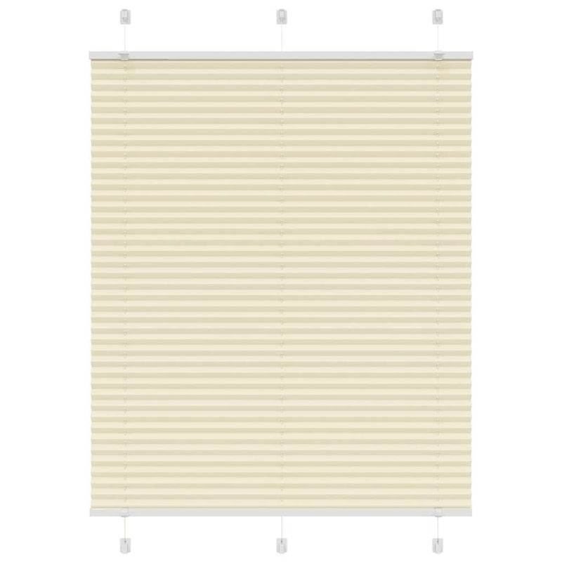 Afbeelding laden in galerijviewer, Vidaxl plissé rolgordijn 105x150cm stofbreedte 104,4cm polyester crème
