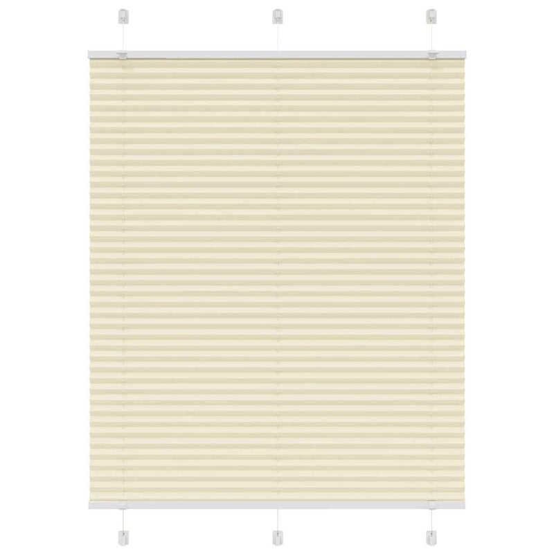 Afbeelding laden in galerijviewer, Vidaxl plissé rolgordijn 110x150cm stofbreedte 109,4cm polyester crème
