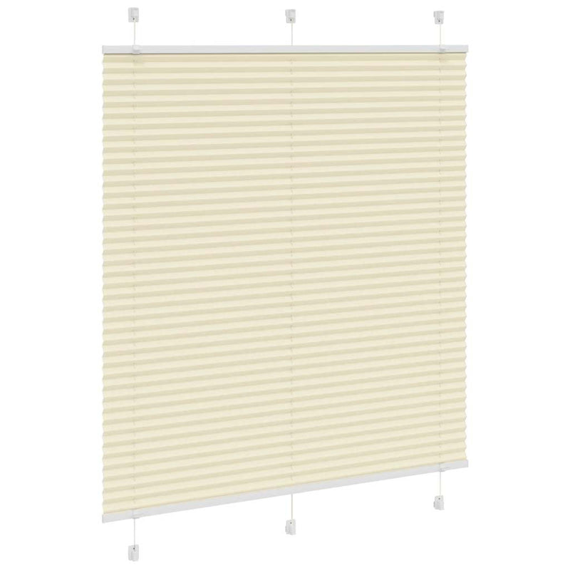 Afbeelding laden in galerijviewer, Vidaxl plissé rolgordijn 115x150cm stofbreedte 114,4cm polyester crème
