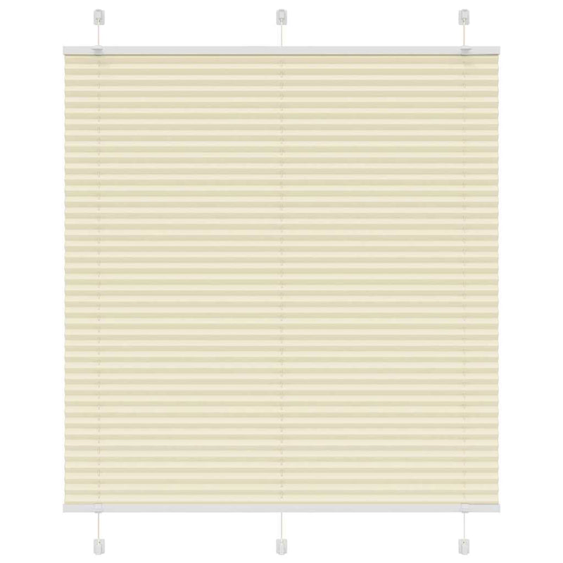 Afbeelding laden in galerijviewer, Vidaxl plissé rolgordijn 120x150cm stofbreedte 119,4cm polyester crème
