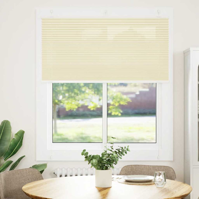 Afbeelding laden in galerijviewer, Vidaxl plissé rolgordijn 120x150cm stofbreedte 119,4cm polyester crème
