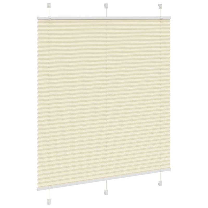 Afbeelding laden in galerijviewer, Vidaxl plissé rolgordijn 120x150cm stofbreedte 119,4cm polyester crème
