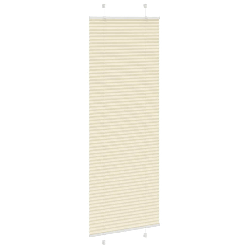 Afbeelding laden in galerijviewer, Vidaxl plissé rolgordijn 70x200 cm stofbreedte 69,4 cm polyester crème
